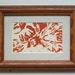 Block Print Tabbies, Wrinkled Pajamas in Oak and Rust