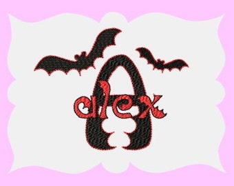 Batty Halloween Alphabet Font Machine Embroidery Designs- 4x4