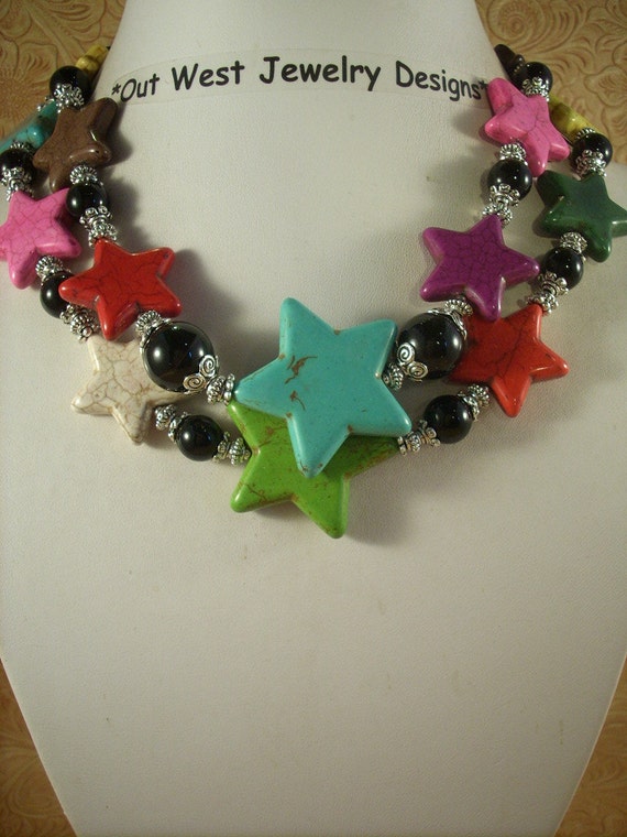 Chunky Western Cowgirl Necklace Set by Outwestjewelry on Etsy