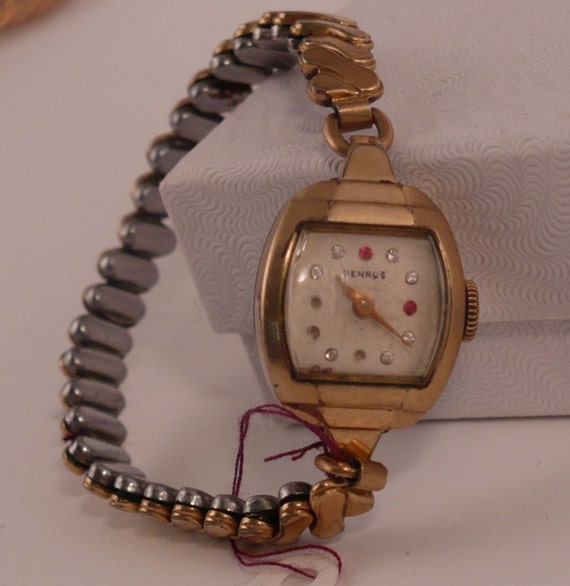 SALE Vintage Benrus Women's Wrist Watch Diamonds by GetLuckyGents