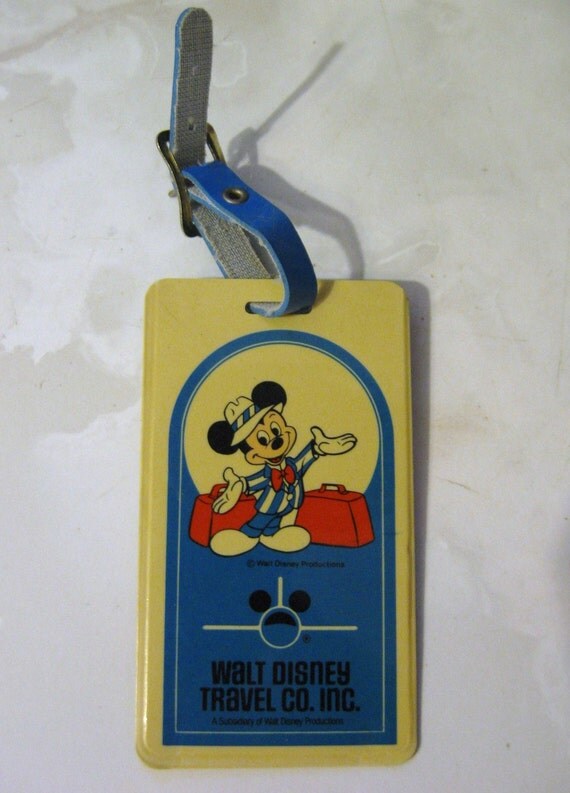 Vintage Walt Disney Travel Co Inc Luggage Tag