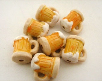 10 Tiny Beer Beads - CB788