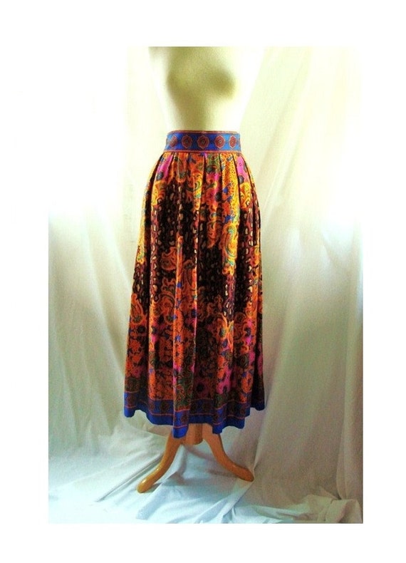 vintage 1980s Bohemian Maxi Skirt by CasitaDeLita on Etsy