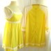 60s Peignoir Set Lingerie / vintage 1960s Babydoll Nightie Nightgown Peignoir Pajama Lingerie Set / Lemonade