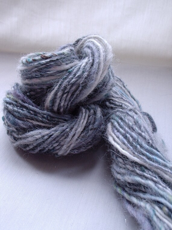 Handspun Yarn from  Alpaca and Merino Wool - Hoar Frost