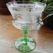 Vintage Green Depression Glass Sherbet
