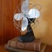 RESERVED FOR LEILAROSA Vintage Sterling Electric Fan with cast iron base