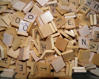 Vintage Scrabble Tiles 25 Authentic Random Assortment Scrabble Letters Earrings Charms Bracelets Jewelry Pendants Scrapbooking Crafts USA