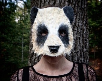 Panda Mask, Mardi Gras Mask, panda costume, panda bear mask, animal costume, animal mask, adult mask, adult costume, child mask
