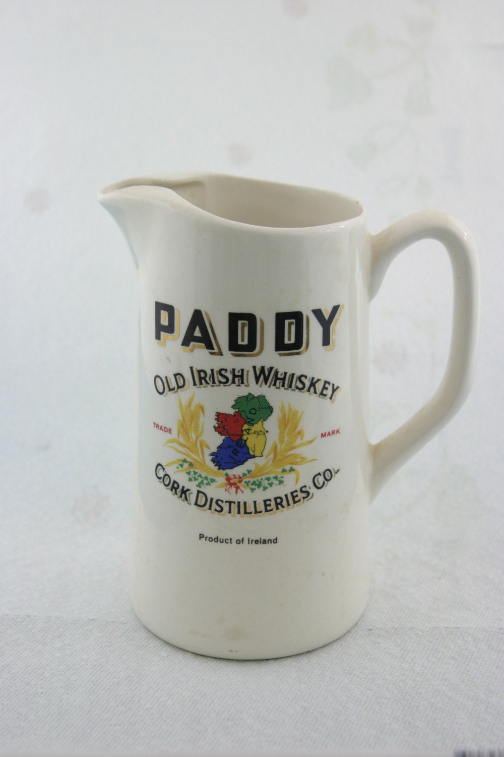 Paddy Old Irish Whiskey Pub Jug Water Pitcher