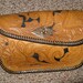 Georgous Vintage Hand Tooled Leather Handbag Floral Pattern Purse