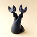 Black Cat Twins - Conjoined Twins Art Doll Figurine by Bonjour Poupette