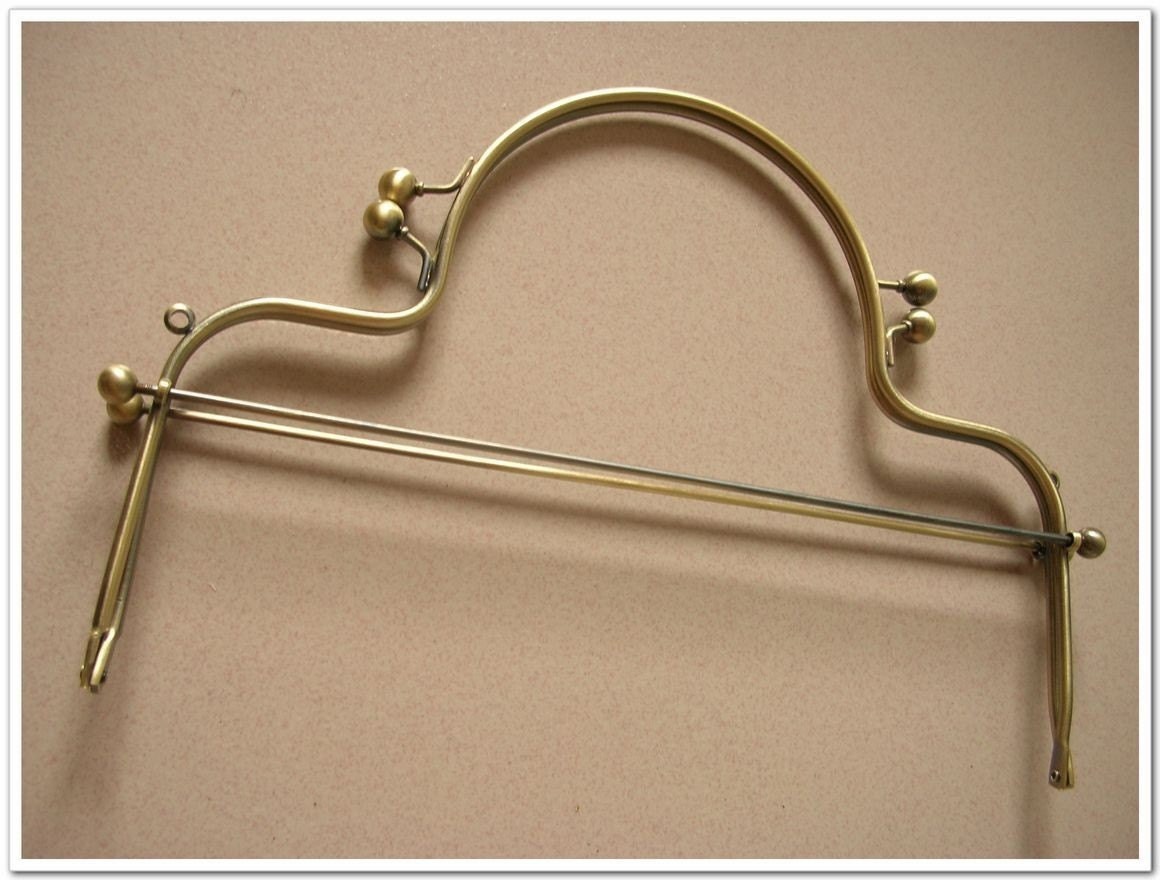 10 1/2 inch antique brass metal purse frame by bagpurseframes
