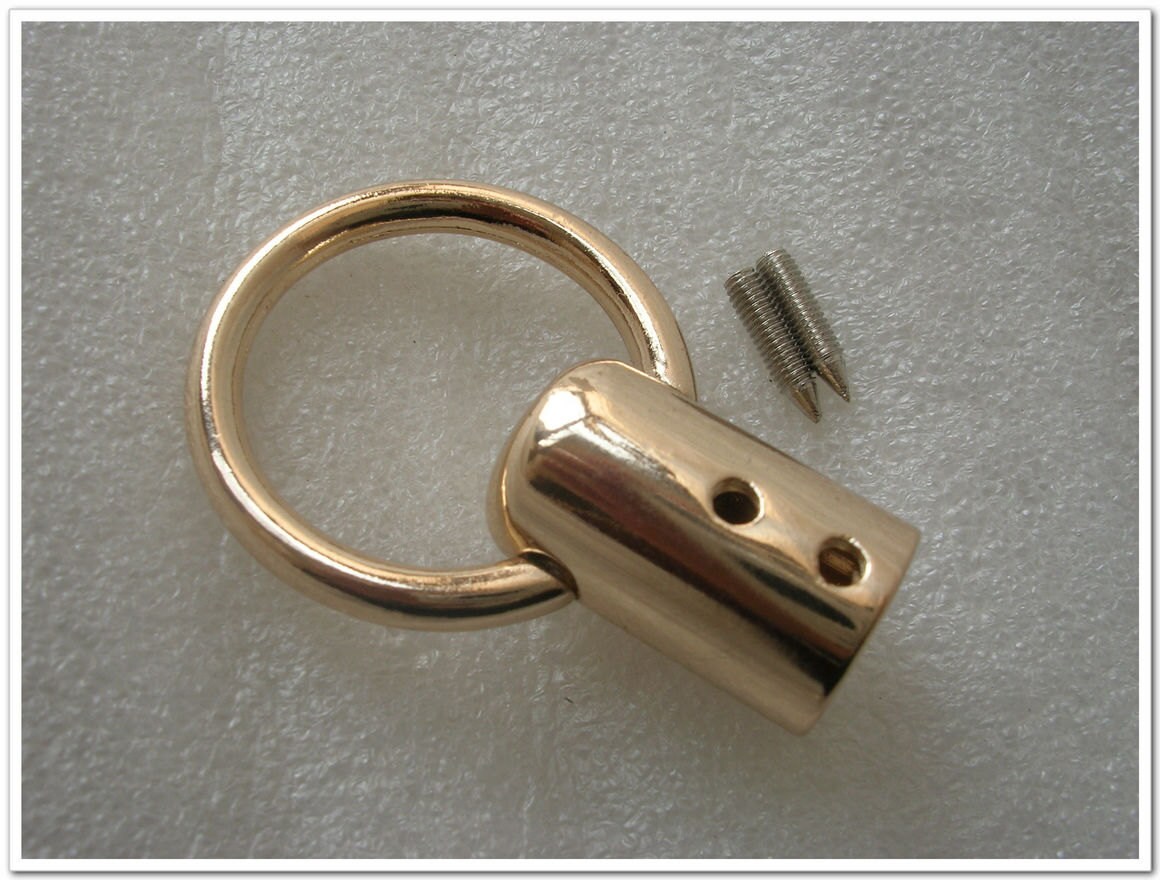 6pcs gold end stopper Rope stopper with 1 inch insaide ring belt stopper 2 inch length dia. 12mm