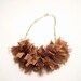 BEIGE TUFT - Fiber Textile Fabric Handmade Necklace