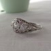 RESERVED. Deco Engagement Ring. Old European Diamond. Filigree. White Gold.