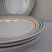Vintage Syracuse China. Spectrum. Dinner Plates. Side Plates. Set of 7.
