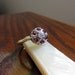 Antique Engagement Ring. Diamond and Ruby. Halo Ring. Addy on Etsy.