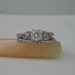 Vintage Diamond Engagement Ring and Wedding Band Set. Platinum and Diamonds. Addy on Etsy.