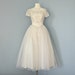 Vintage Tea Length Wedding Dress...Beautiful 1950's Ivory Tulle and Lace Wedding Dress