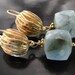 Sapphire Gemstone Earrings, Matte Gold Plated Half Ball Wires, Luxe Earrings, Precious Gemstone Earrings, Urban Chic