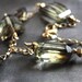 SALE - Bracelet, Faceted Smokey Quartz, 14kt Gold Filled Chain, Green Gemstone Bracelet, Gift for Her, Lovely Bracelet