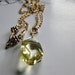 Jewelry Necklace, Faceted Lemon Quartz Gemstone, 14kt Gold Fill Cable Chain, Fancy Vermeil Clasp, Gift for Her