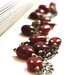 Necklace - Jewelry, Layering Necklace, Deep Red Agate Gemstones, Boho Chic Accessory