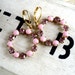 Twinkle Pink Vintage Rhinestone Circle Earrings