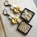 Best of the Button Box Soldered Vintage Lace and Button Earrings