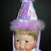 First Birthday Hat, Purple Polka Dot, Embroidered "I'm One", Ready to Ship