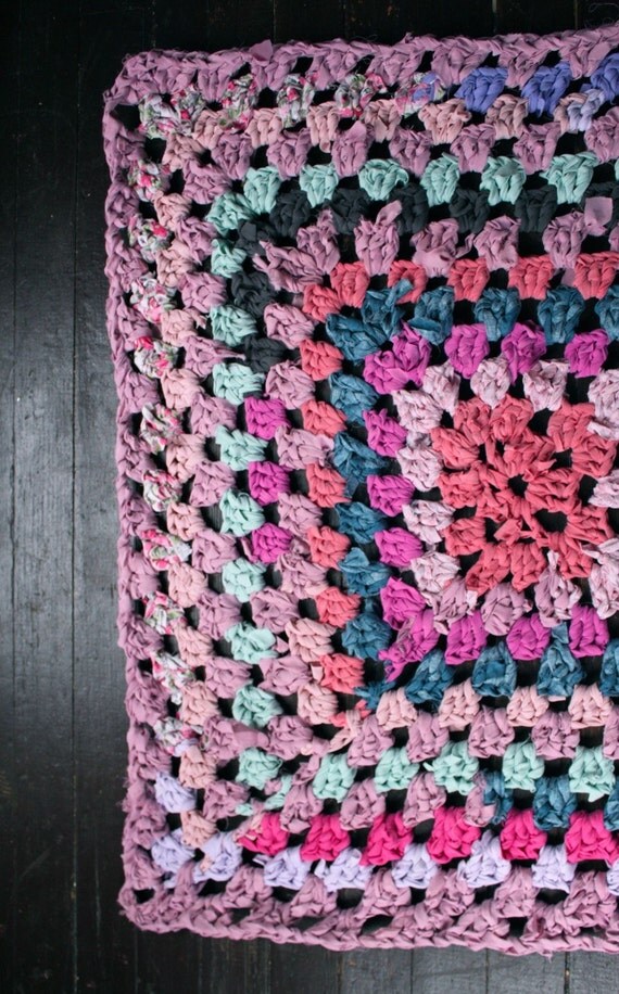 Granny Square Rag Rug