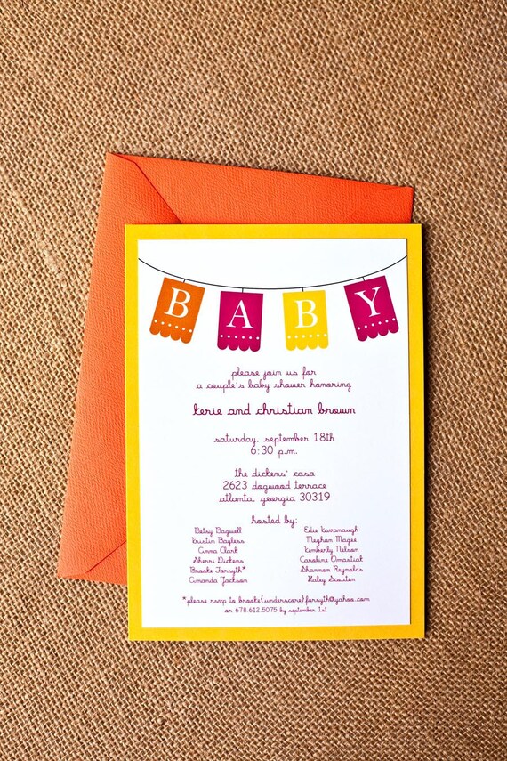 baby shower invitation mexican theme
