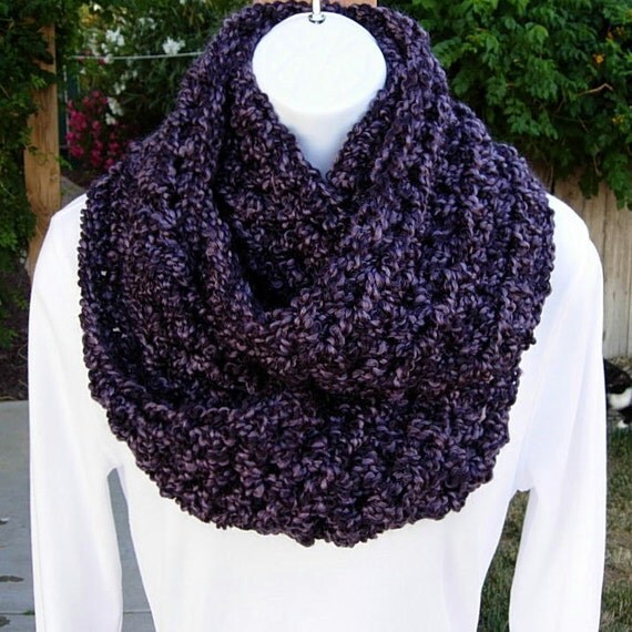 BlckBts Purple Cowl Neck Scarf With Fringe main image 1