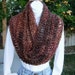 INFINITY LOOP SCARF..Shades of Brown..Super-Soft Bulky 100% Acrylic..Crochet Knit Winter Circle Eternity Ring Cowl..Ready to Ship in 7 Days