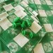 Vintage Check Hunting Theme Tablecloth by Simtex plus 4 Napkins plus 6 green Corn Cob Holders