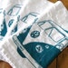 Screen Printed Organic Cotton VW Cloth Napkins - Eco Friendly Dinner Napkins