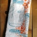 Hand Printed Organic Cotton Mason Jar Flour Sack Towel