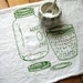 Screen Printed Organic Cotton Mason Jar Flour Sack Towel