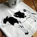 Tea Towel - Screen Printed Organic Cotton Dairy Cow Flour Sack Towel - Soft and Absorbent Kitchen Towel