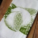 Screen Printed Organic Cotton Citrus Flour Sack Tea Towel - soft and absorbent kitchen towel