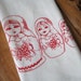 Screen Printed Organic Cotton Flour Sack Tea Towel - Nesting Dolls - Eco Friendly Hand Towel