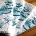 Screen Printed Organic Cotton Cloth Napkins - Eco Friendly Dinner Napkins - Woodland Bird Illustration