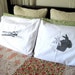 Screen Printed Flashlight and Shadow Puppet Pillow Covers - Standard Size - Eco Friendly Bedding