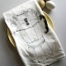 Screen Printed Organic Cotton Wake Up Flour Sack Towel - Perfect Tea Towel for Dishes