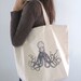 Screen Printed Oversized Reusable Recycled Cotton Grocery Bag Shopper Tote
