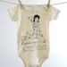 Organic Onesie - Hand Screen Printed American Apparel Baby Onesie - Circus - Tattooed Lady (You pick size)