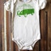 Organic Cotton Onesie - Hand Screen Printed American Apparel Baby Onesie - VW Bus Illustration- Eco Friendly and Awesome (You pick size)