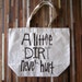 Recycled Cotton Canvas Tote Bag - Screen Printed Grocery Bag - Eco Friendly Shopper Tote - A Little Dirt Never Hurt - Farmers Market