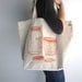Canvas Tote Bag - Screen Printed Recycled Cotton Grocery Bag - Large Canvas Shopper Tote - Mason Jar - Home Canning - Reusable and Washable